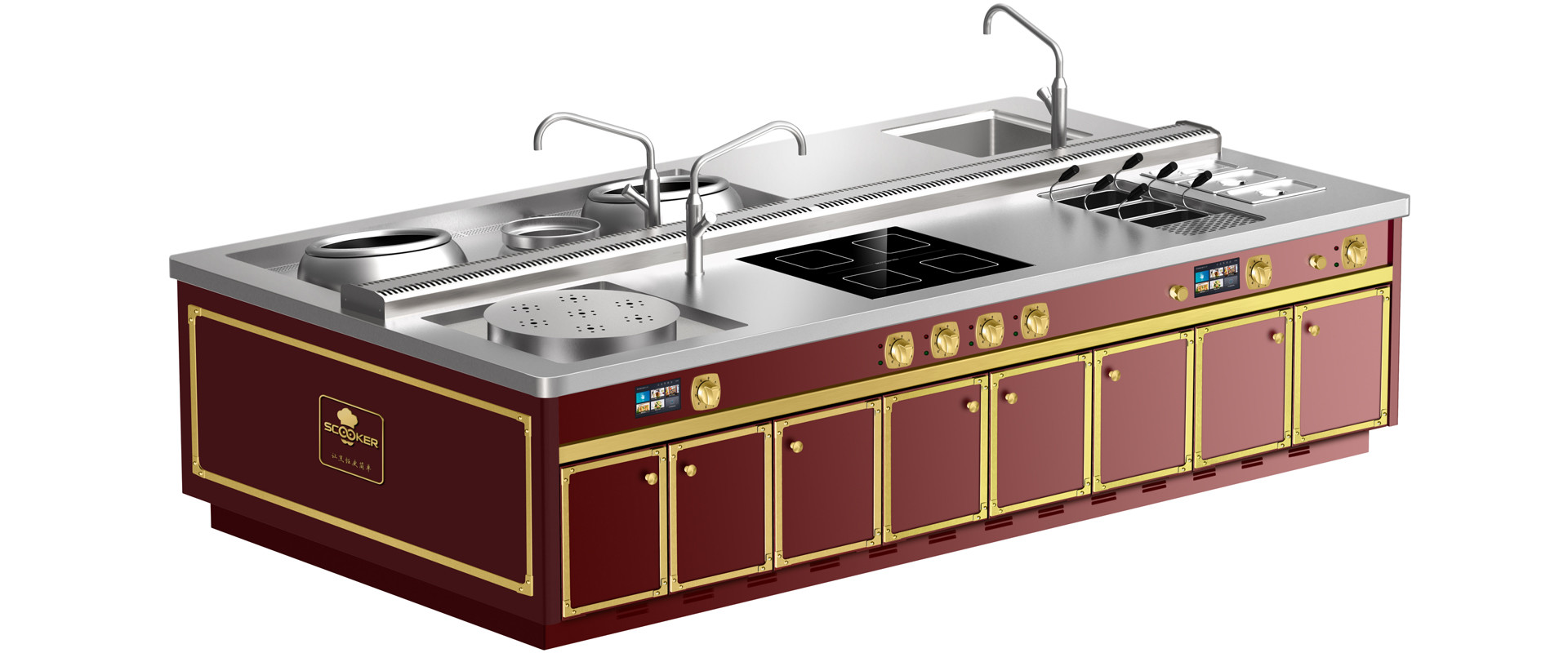 qualité Série de cuisinières insulaires intégrés usine