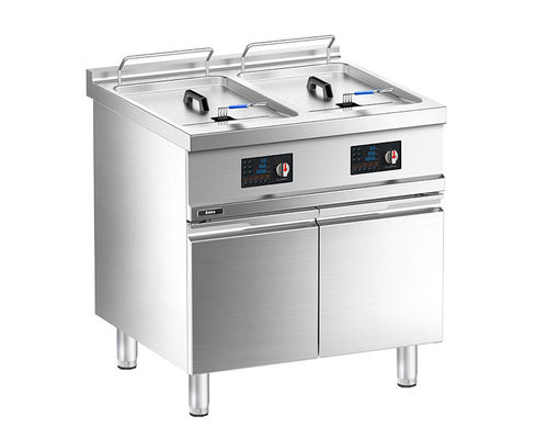 qualité  Floor Western Electric Double-tank Deep Fryer with Cabinet usine